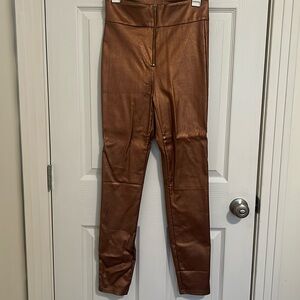 SHEIN high waisted metallic pants